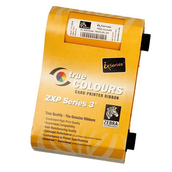  Ruban Couleur YMCKO 800033-340 pour imprimantes Zebra  ZXP Series 3