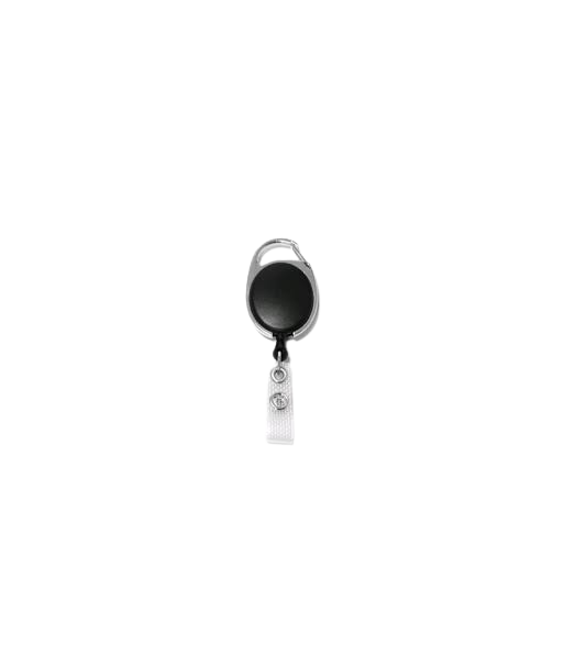 Zip rétractable avec accroche métal nickele Noir (ICA041460073)